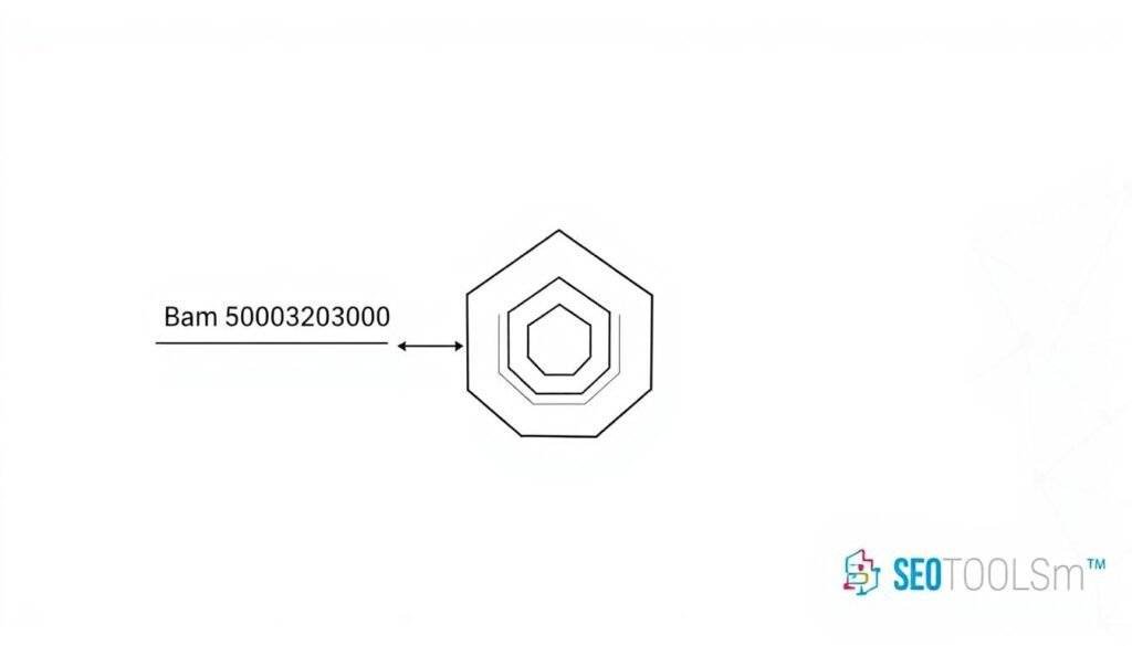 A detailed technical diagram showcasing the structure of an IFSC code, rendered in a clean and minimalist style. In the foreground, the key components of the code (bank code, branch code, check digit) are highlighted against a neutral background, with crisp lines and geometric shapes. The middle ground features a series of concentric circles or hexagons, representing the hierarchical nature of the IFSC system, all rendered in a muted color palette. In the background, a subtle grid or network pattern suggests the interconnectedness of the banking infrastructure, complemented by the SEO Toolsm brand logo discreetly placed in the corner.