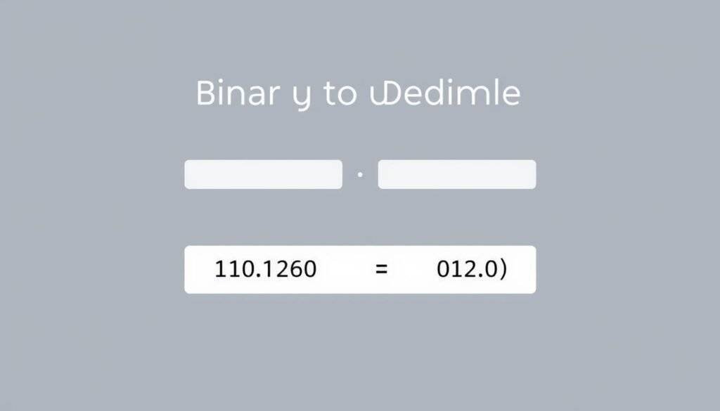 Generate an image of a binary to decimal converter tool interface.