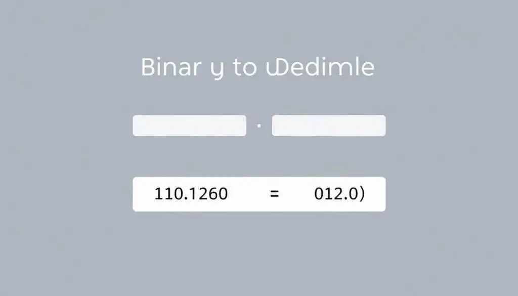Generate an image of a binary to decimal converter tool interface.