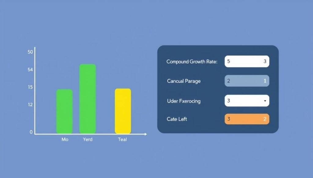 Generate an image of a simple and intuitive CAGR calculator interface.