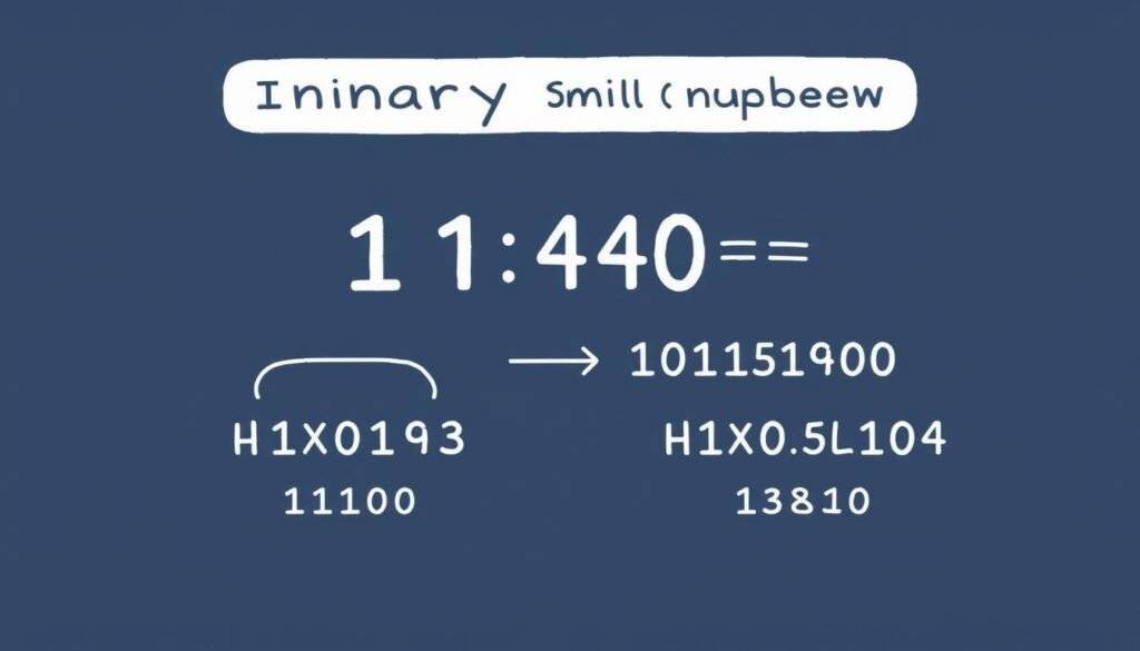 Generate an image representing binary to hex conversion process